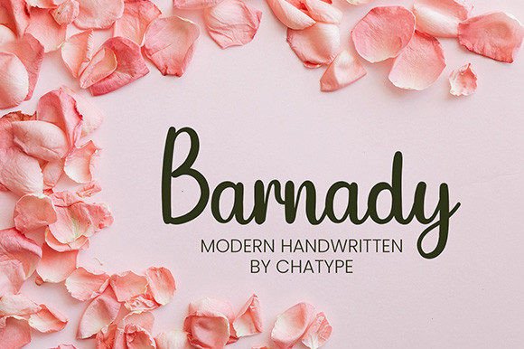 Barnady: A Handwritten Font for Modern Editorial Design