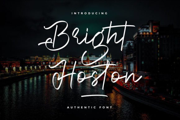 Bright Hoston: The Flowing Script Font for Digital Designers