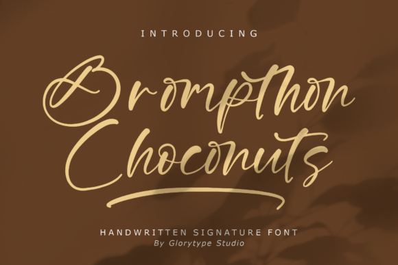 Crafting with the Brompthon Choconuts Script Font