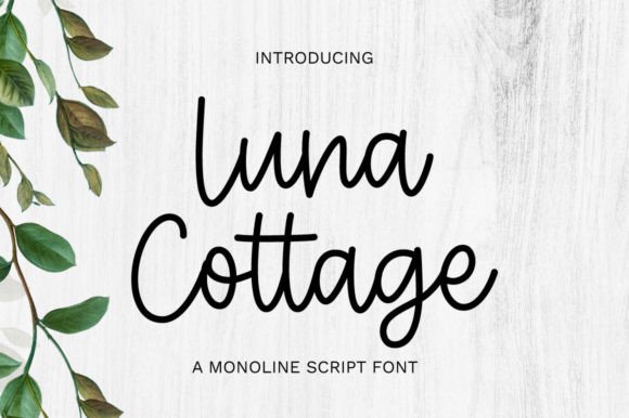 Luna Cottage: A Delicate Script Font Review for Brand Designers