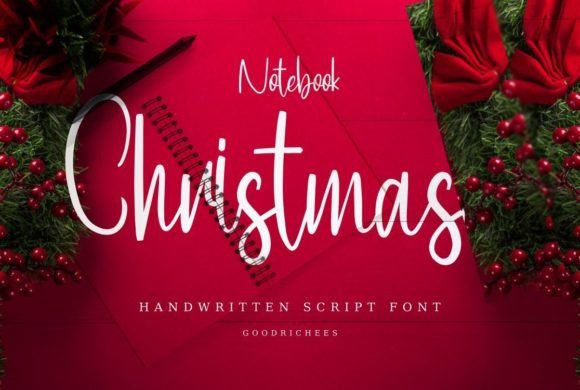Notebook Christmas: A Script Font for Editorial Charm