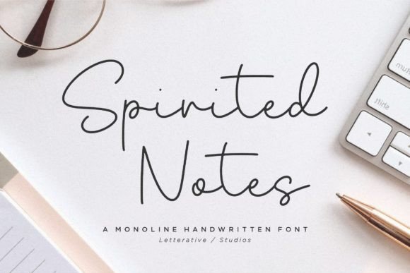 Spirited Notes: A Modern Script Font for Serious Branding