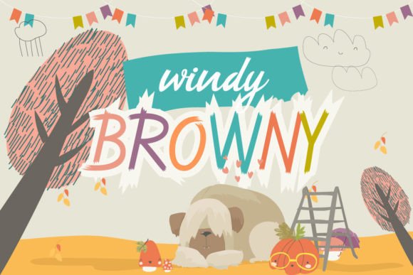 Windy Browny: A Playful Script Font for Warm Digital Design